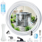 Lettry vista frontal del kit instalado en condensador, reduce temperatura