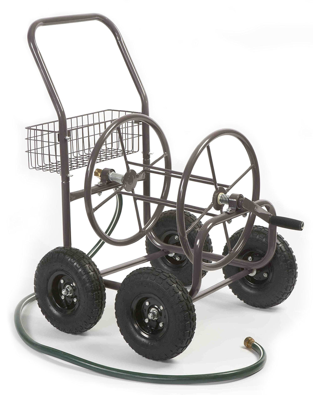 Liberty Garden carretilla frontal mostrando capacidad y cesta accesible