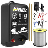 LIFENCE frontal del energizador mostrando botones y protecciones, seguridad confiable
