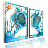 LIFFY tortuga de pared frontal mostrando diseño azul y presencia decorativa