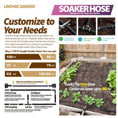 LINCHOC GARDEN conjunto de conectores y tapones para instalación sin fugas