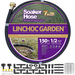 LINCHOC GARDEN frontal del rollo y empaque mostrando longitud y accesorios