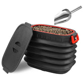 Loushipfccg contenedor frontal con tapa mantiene pellets secos y organizados