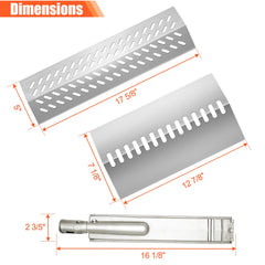 LPTNFRTN primer plano de quemador de acero inoxidable, durabilidad y calor uniforme