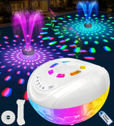 Luxfero vista frontal del dispositivo flotante con sonido y luces, mejora fiestas