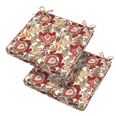 Magpie Fabrics cojín frontal empaquetado color Phoenix Red Orange mostrando diseño y tamaño