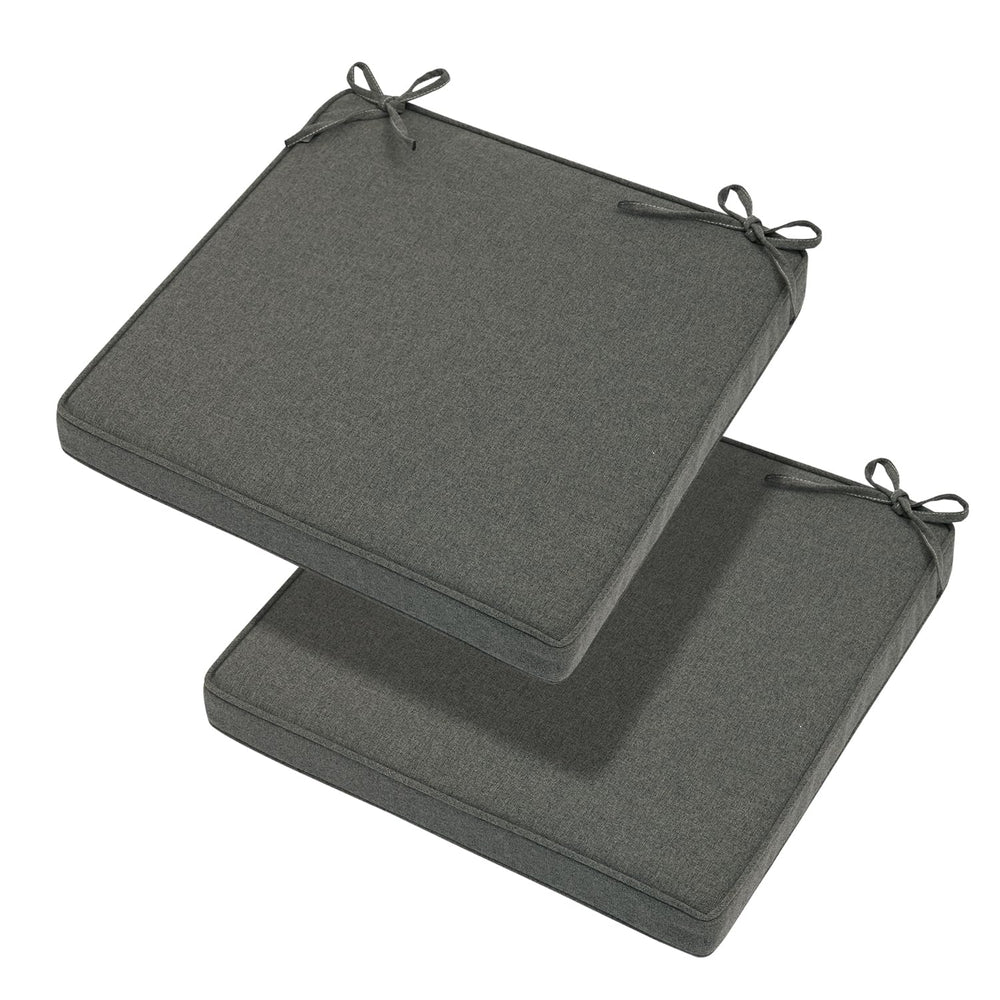Magpie Fabrics vista frontal del pack de 2 cojines gris oscuro, estética resistente