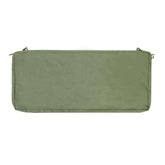 Magpie Fabrics vista frontal de la funda verde protegiendo cojín