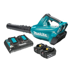 Makita XBU02PT frontal del soplador mostrando diseño y ergonomía para trabajos largos
