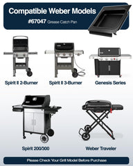 Matchwaves vista lateral mostrando cómo cuelga en el soporte Weber con seguridad