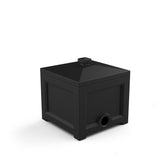 Mayne caja frontal negra mostrando diseño elegante y orden exterior