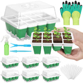 Mckanti frente del kit mostrando bandeja, cúpula y accesorios para germinar