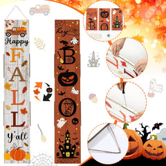Memorywuu lado 'Happy Fall Y'all' colocado en la entrada, aporta calidez
