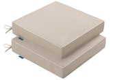 MIULEE cojines beige vista frontal, aspecto limpio y cómodo