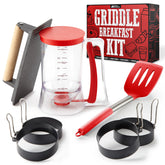 Modern Innovations vista frontal del kit completo para desayuno en plancha, orden y practicidad