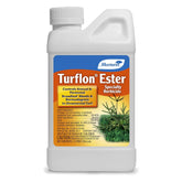 Monterey Turflon Ester 8oz vista frontal con envase reconocible y beneficios para césped