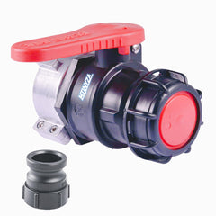 MTJNYZA adaptador IBC frontal mostrando rosca y cuerpo resistente