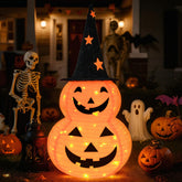 MUBUZAN calabaza frontal iluminada mostrando diseño y altura
