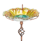 MUMTOP bañera frontal con diseño girasol atractiva para aves