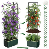 MYMULIKE jardinera frontal con enrejado mostrando ahorro de espacio
