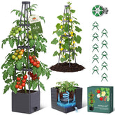 MYMULIKE jardinera frontal con enrejado para soporte y mejor cosecha
