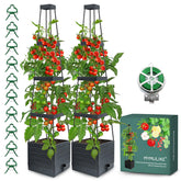 MYMULIKE jardinera frontal mostrando montaje y capacidad de cultivo