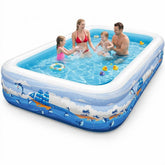 Nattork vista frontal de la piscina familiar mostrando espacio y estabilidad