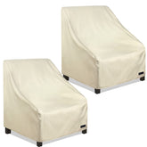 NettyPro vista frontal del pack de 2 fundas protegiendo sillas, mayor durabilidad