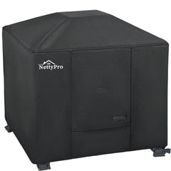 NettyPro vista frontal de la funda ajustada protegiendo un fire pit, protección completa