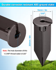 Noobibaba detalle de rosca 1/2" NPT para conexión segura