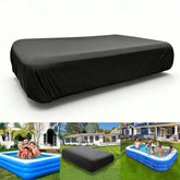 OIOYLEY vista frontal de la tapa inflable que protege la piscina efectivamente