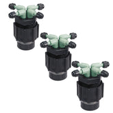 Orbit manifold frontal con cuatro salidas mostrando conexiones y sellado fiable
