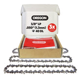 Oregon cadena frontal empaquetada mostrando compatibilidad y calidad