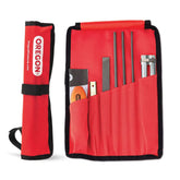 Oregon kit de afilado frente con funda organizada y accesible para trabajo rápido