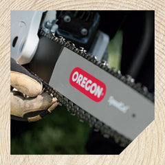 Oregon primer plano de superficie de acero endurecido, durabilidad