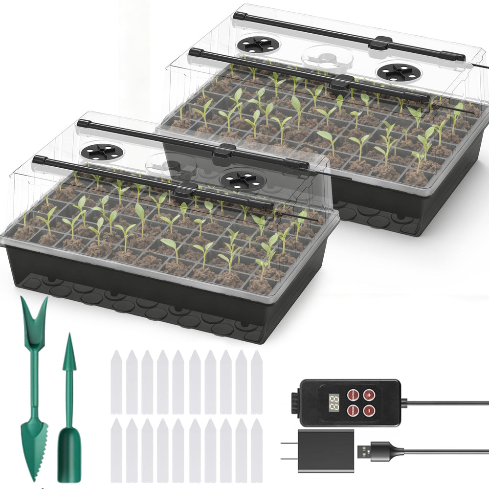 OrionEarth bandeja frontal de 120 celdas mostrando organización y capacidad de germinación