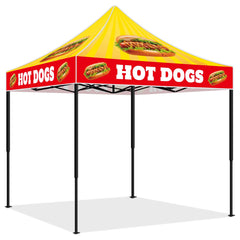 Oudain toldo frontal con diseño hot dogs, atrae clientes fácilmente