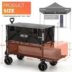 Overmont estante inferior extendido 47.2" para transportar equipo largo