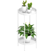 OVICAR soporte para plantas frontal mostrando diseño compacto y capacidad para dos macetas, mejora la organización