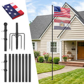 PAMASE poste frontal con bandera americana mostrando visibilidad