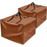 Patelai vista frontal de bolsa marrón mostrando tamaño y forma útil