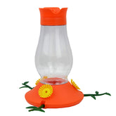 Perky-Pet comedero frente completo mostrando diseño naranja y capacidad visual atractiva