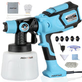 PICKITOLES pistola frontal con depósito 1400ml mostrando capacidad y ergonomía