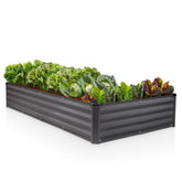 Plant & Plot frontal de la caja jardinera mostrando acabado resistente