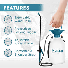 Polar Garden marcas de medición claras en la botella para mezclas precisas