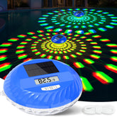 PoolBliss vista frontal de la luz flotante mostrando diseño y colores