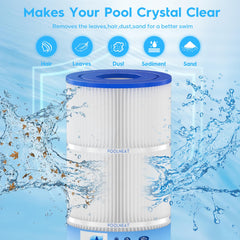 POOLNEAT cartucho instalado en filtro Jandy demostrando compatibilidad y flujo eficiente