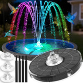 PoolPop vista frontal de la fuente flotante con luz y chorro atractivo