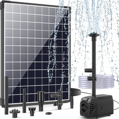 POPOSOAP vista frontal de la bomba solar mostrando la carcasa y conexiones, fácil instalación