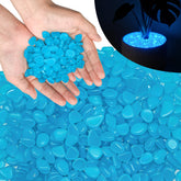 PoYang vista frontal del paquete con 500 piedras azules, ideal para decoración